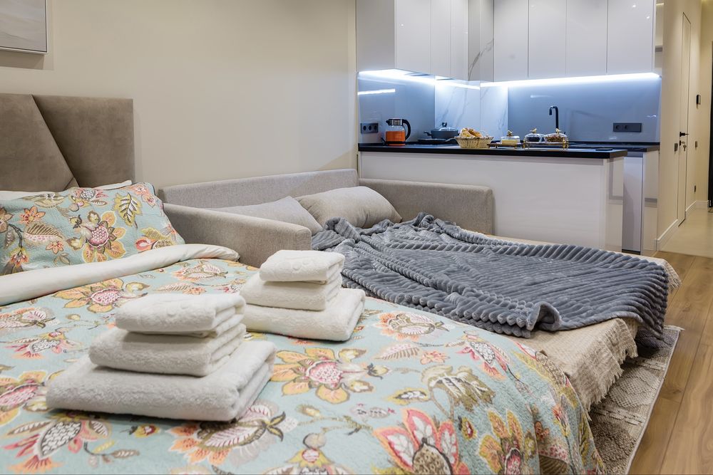 Современная студия посучтоно 22 этаж в жк NRG U Tower