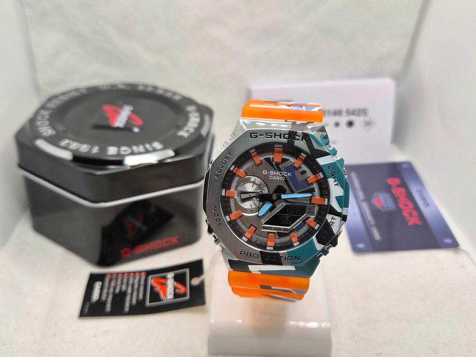 Ceas Sport Barbati Casio g shock GA2100SS METAL Limited Edition orange. Nou,Garantie 2 ani