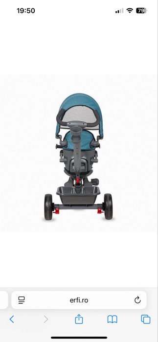 Tricicletă multifuncțională Coccolle Primo, culoare Turquoise Tide