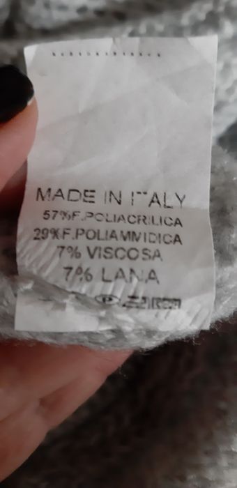 Pulover dama lung asimetric pufos superb,Italia,L