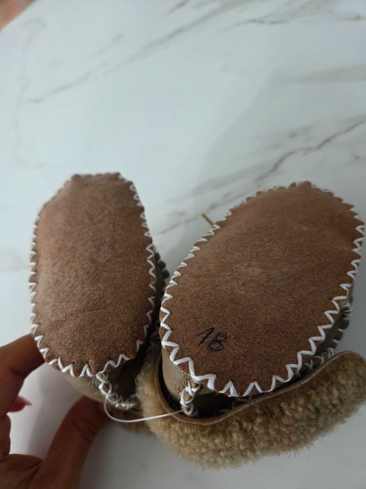 Детски пантофки естествена кожа