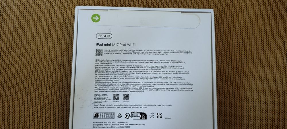 Ipad mini A17 Pro Wi-Fi 256gb Model A2993