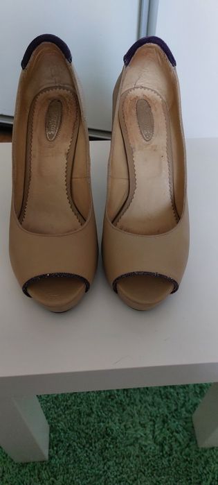Geanta plic piele intoarsa si pantofi  din piele Smiling Shoes 39