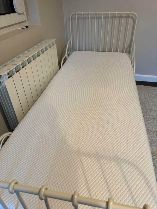 Комплект легло IKEA MINNEN, подматрачна рамка + матрак Happy Dreams 80x200 + протектор
