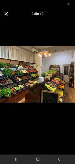 Rafturi Legume si Fructe cu oglinzi ,Rafturi de mijloc cu expunere dubla