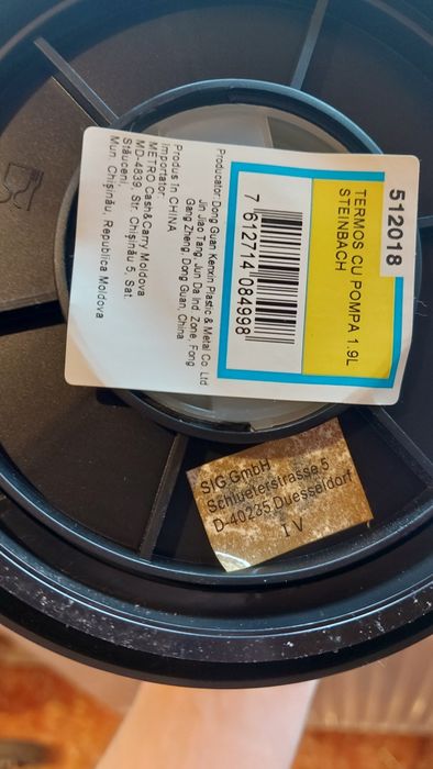 2 Termosuri Noi cu pompa Steinbach 1,9 L pt camping / rulote fast food