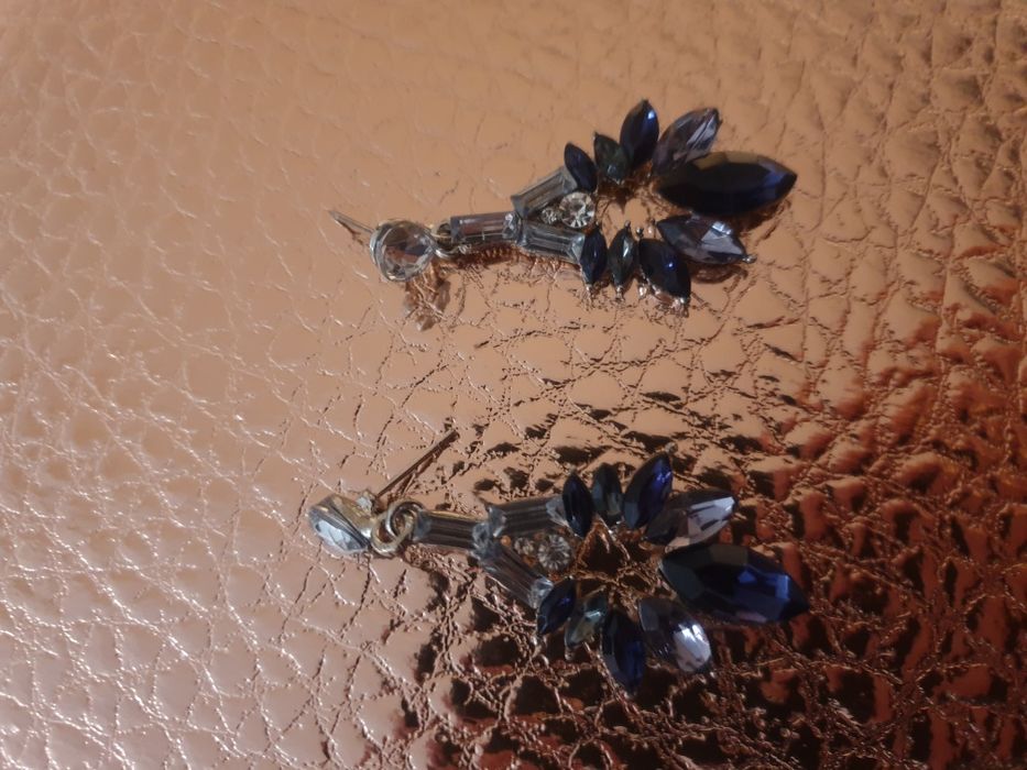 Cerceu noi zara bleumarin cu argintiu pietre cristale