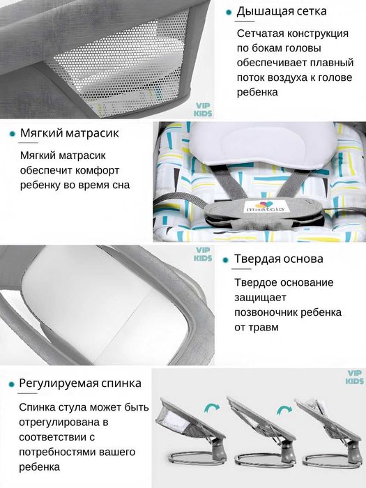 Детская люлька, электронная, шезлонг, электрокачели, кроватка для ново