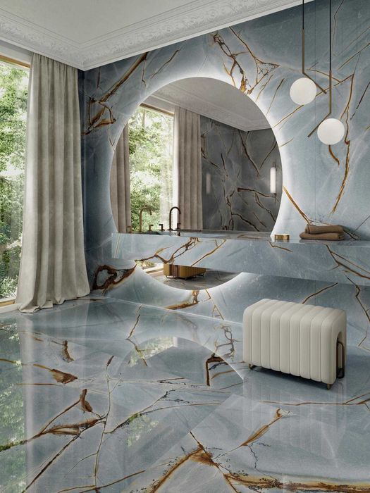 Дизайнерски гранитогрес Porcelanosa Blue Roma Silk 120x120 – нови