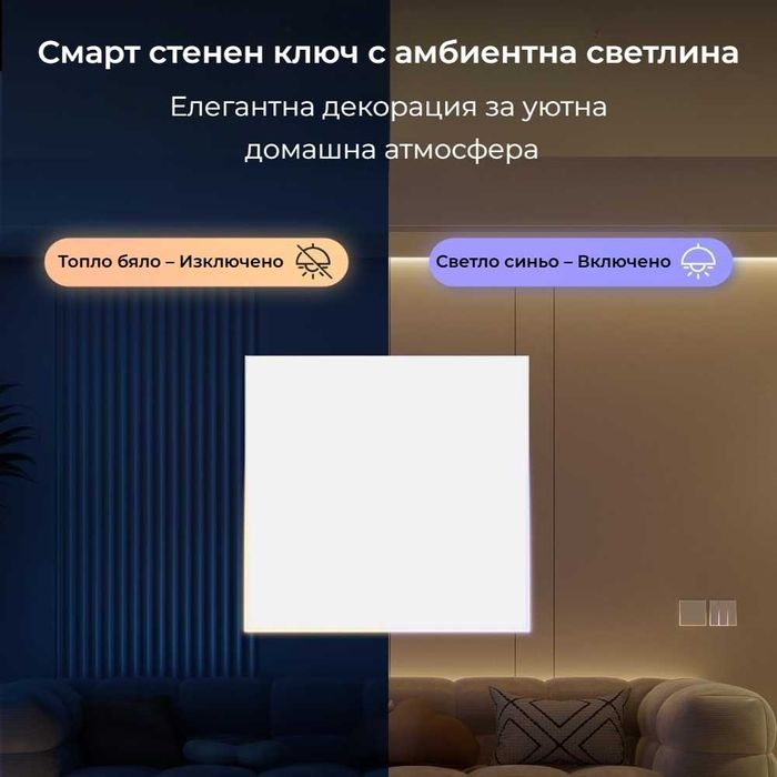Avatto TS60 WiFi – Смарт ключ за осветление с LED подсветка