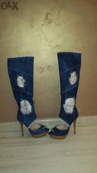 Дизайнерски дънкови летни ботушки!