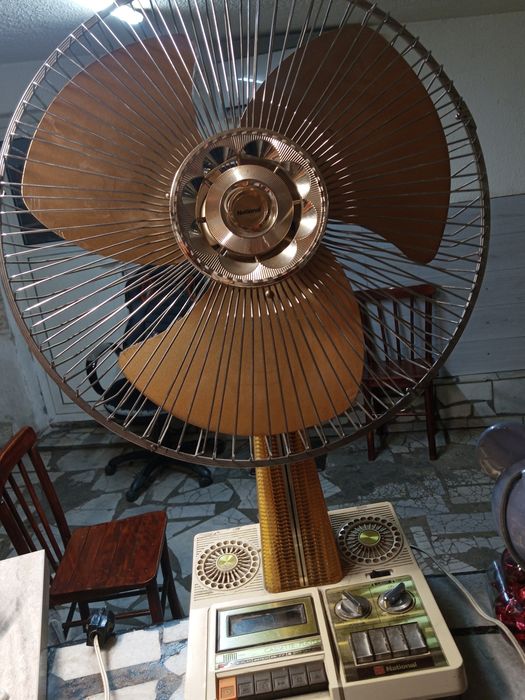 Ретро вентилатор National F-401C с КАСЕТОФОН – Колекционерски!