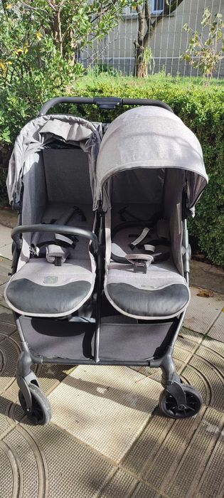 CHIPOLINO Комбинирана количка за близнаци TOP STARS ГРАФИТ