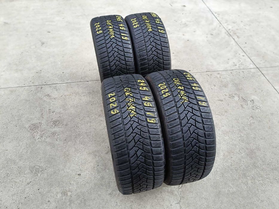 Set 4 anvelope de iarna 245 45 19 dunlop winter sport 5 profil 7 mm dot 2025