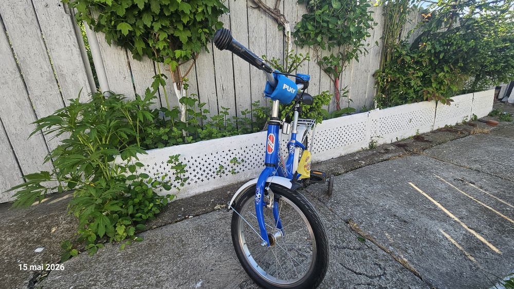 Bicicleta Puky 16 inch băieți cu roți ajutatoare