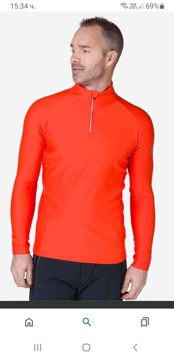 Rossignol Thermo Stretch Half Zip 50/L ОРИГИНАЛ! Термо Спорт Ски Блуза