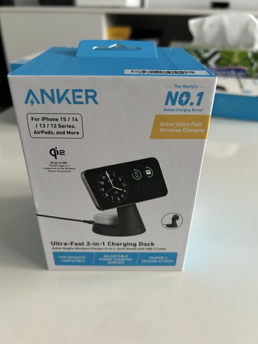 Anker Ultra Fast 2in1 Charging Dock Black (sigilat)