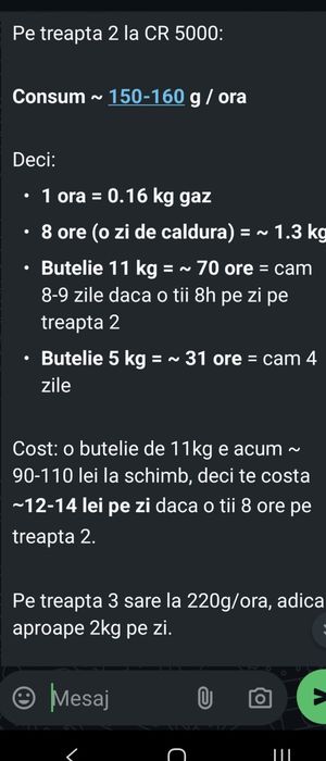 Soba gaz pe butelie