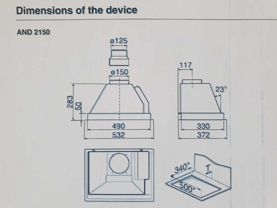 Miele DA2150 Аспиратор за Пълно Вграждане Абсорбатор Миеле