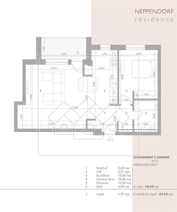 Ap. 2 camere, incalzire pardoseala, bloc nou cu lift, zona buna