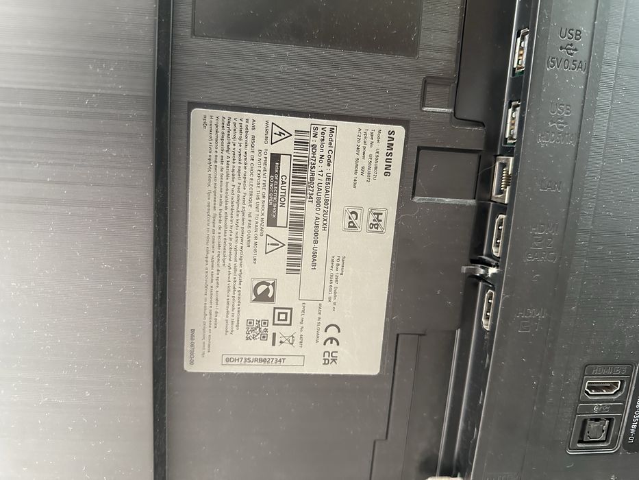 С Дефект - Samsung Smart 4K UltraHD 50inch model: UE50AU8072U