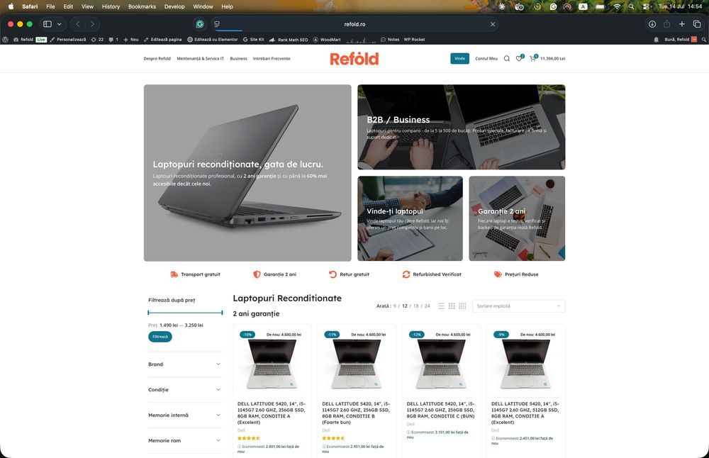 Vand afacere laptopuri reconditionate (stoc, website, contact furnizori)