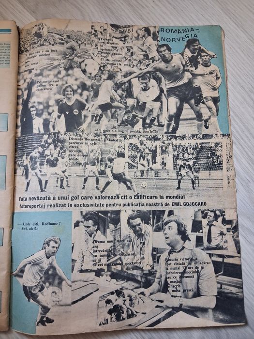 Revista Fotbal Universiada ’81 cu Nadia Comăneci pe copertă – raritate 1981