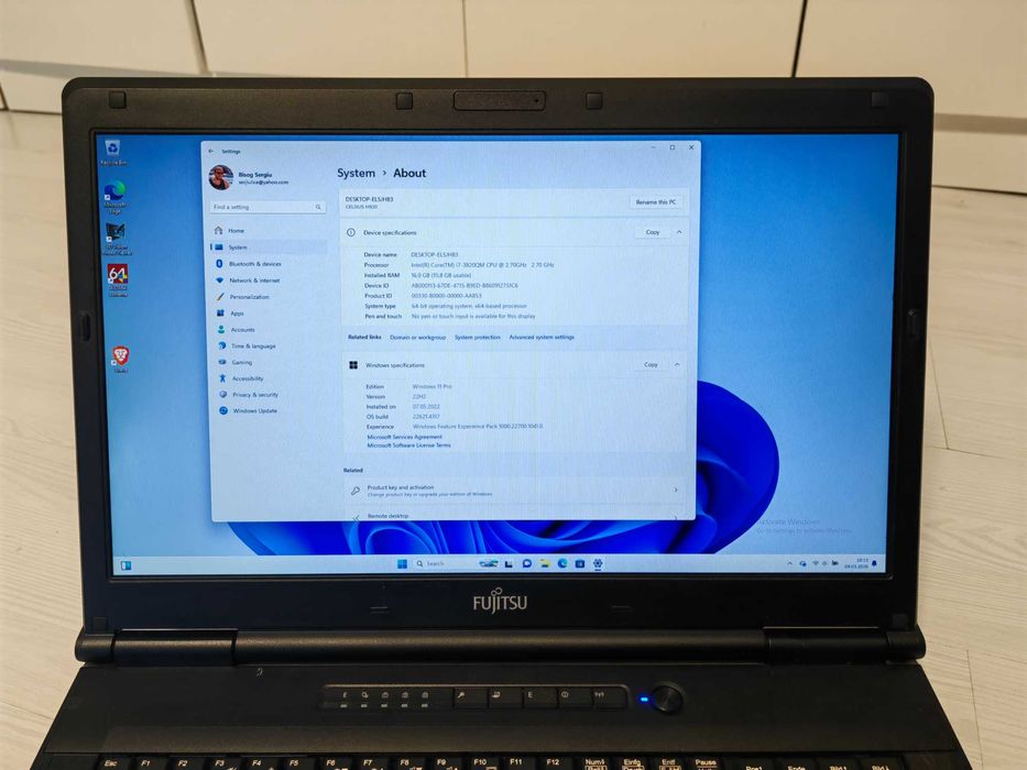 Laptop Workstation Fujitsu H920 17.3 i7-3720QM 16GB Quadro K4000M