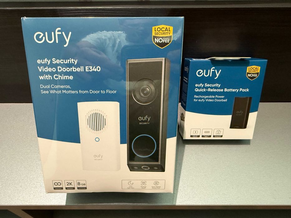 Anker Eufy Video Doorbell E340 + Chime + Additional Battery Pack