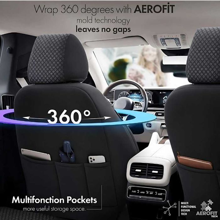 Универсална тапицерия за автомобили - Otom Sport Plus (сиво/черно)
