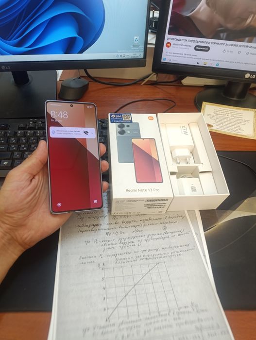 Redmi note 13pro 12/256gb ideal ochilmagan usta kurmagan aybi yuq toza