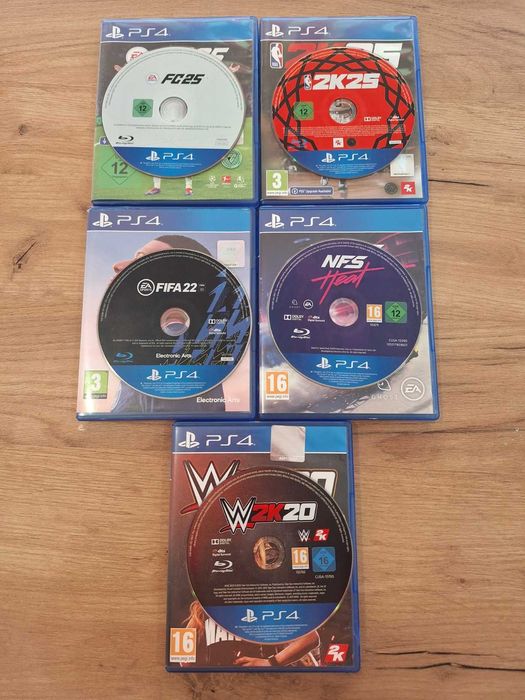 Продавам използвани игри за playstation4/playstation5