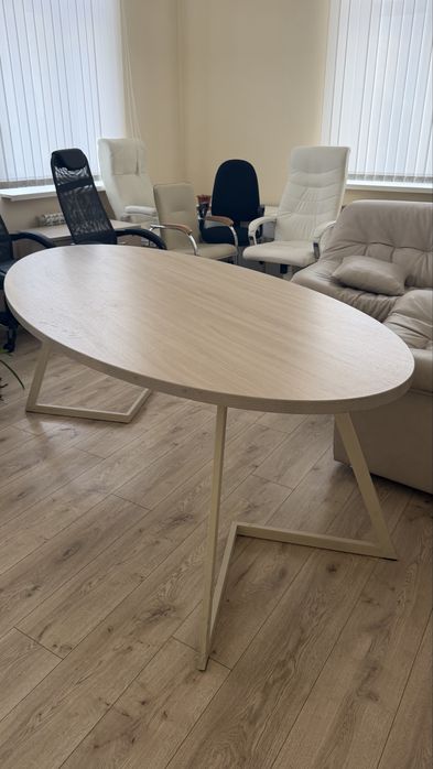 Стол овальный дерево/металл