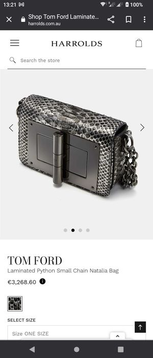 Tom Ford Natalia Silver Python