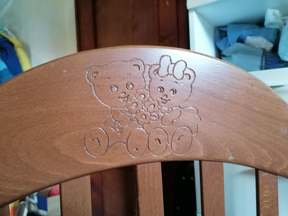 Детска кошара, креватче от масив дъб