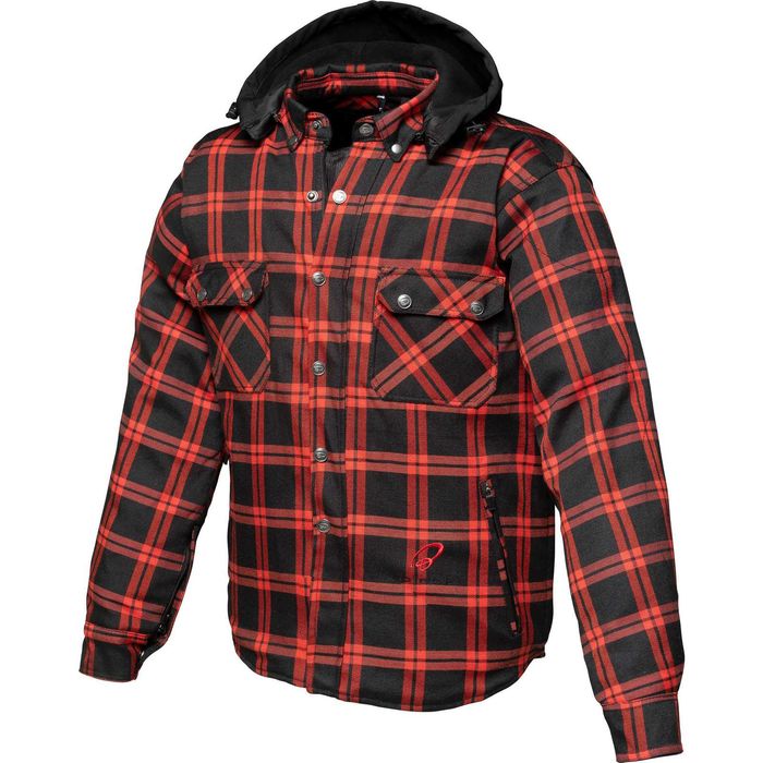 Camasa Geaca moto armura Black Forge Negru Rosu