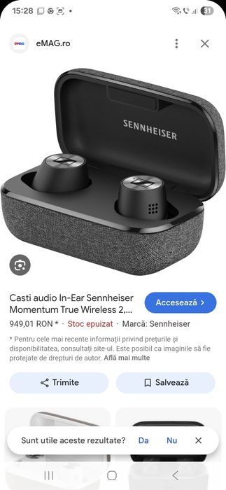 Casti Sennheiser.