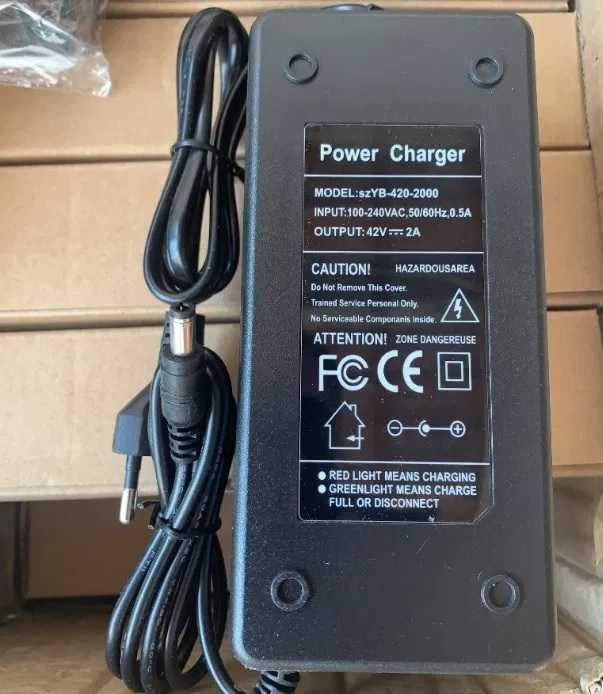 Incarcator trotinete electrice de 36V (42V)-2A, mufa 5,5x2,1