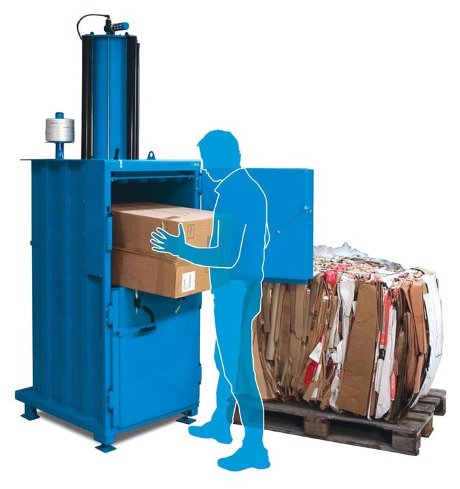 Presa semiautamata carton/plastic