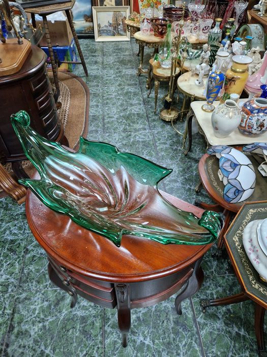 Топ- Уникална антикварна кристална купа  Мурано