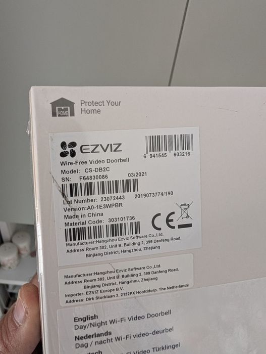 SIGILAT - Sonerie Smart Ezviz DB2C - 1080P FHD - PIR