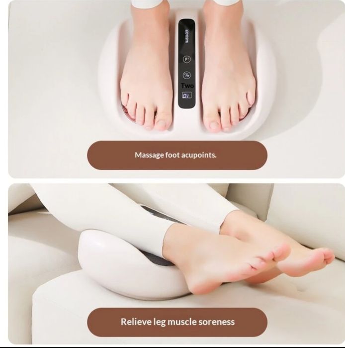 массажер для ног с тепловой терапией,shiatsu, разминанием и вибр
