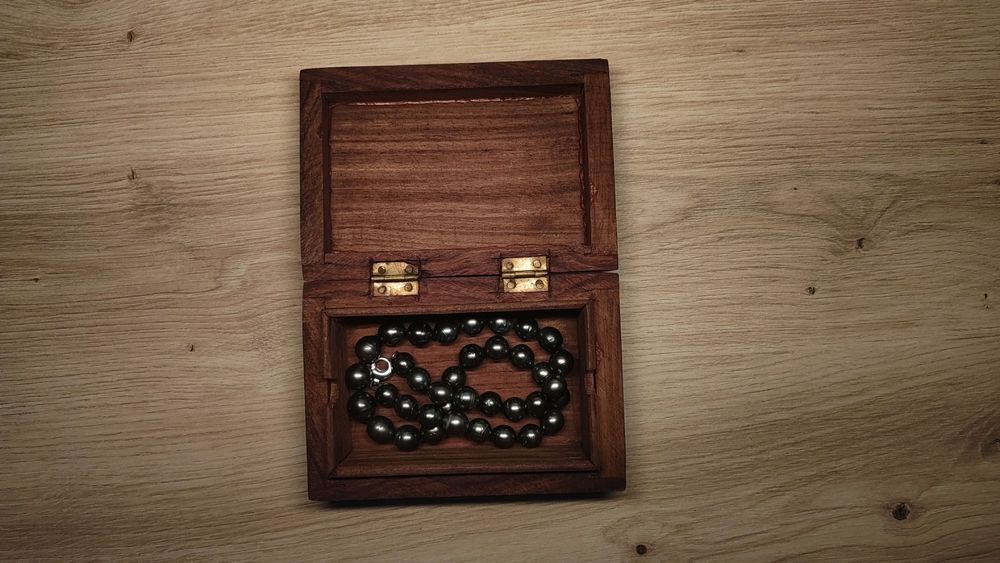 Tahitian черни перли 10-12 mm + 14K злато (585)