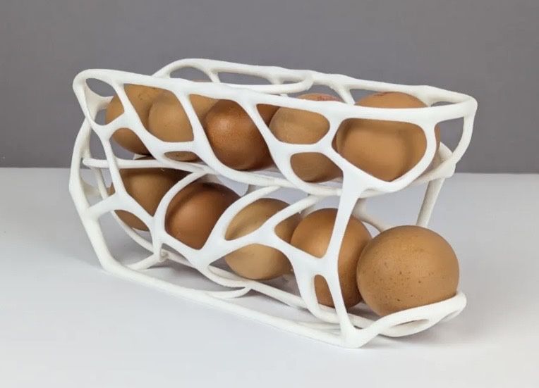 Suport Ouă Design Voronoi - Organizator Frigider - Printat 3D