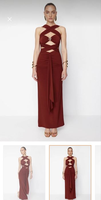 Дълга рокля Trendyol Collection X Zeynep Tosun