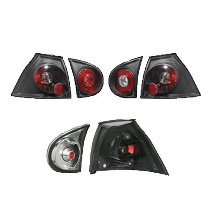 Set stopuri Spate VW Golf 5, 10.2009, Hatchback, partea Stanga+Dreapta, negru, transparent; cu lampa interioara; cu locas bec; tuning; Omologare: