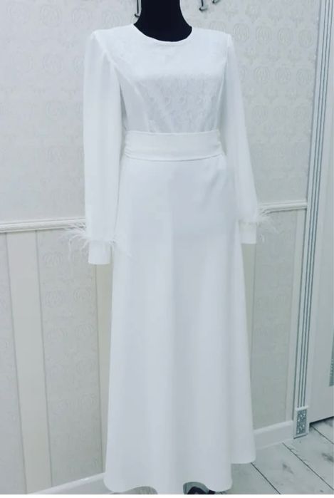 белое нежное платья