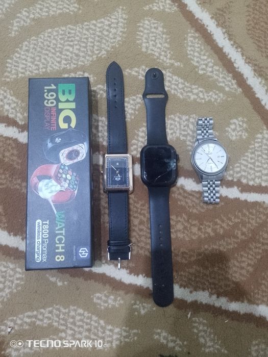 Soatlar.  Smart watch.  2 ta classic soatlar.