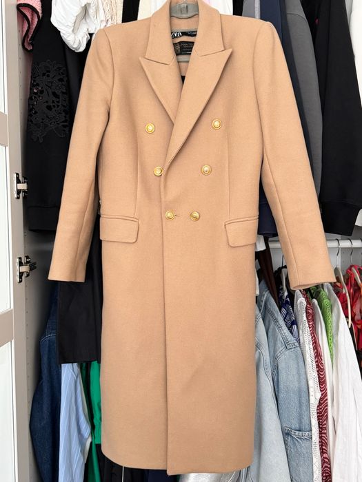 Вълнено дълго палто ZARA