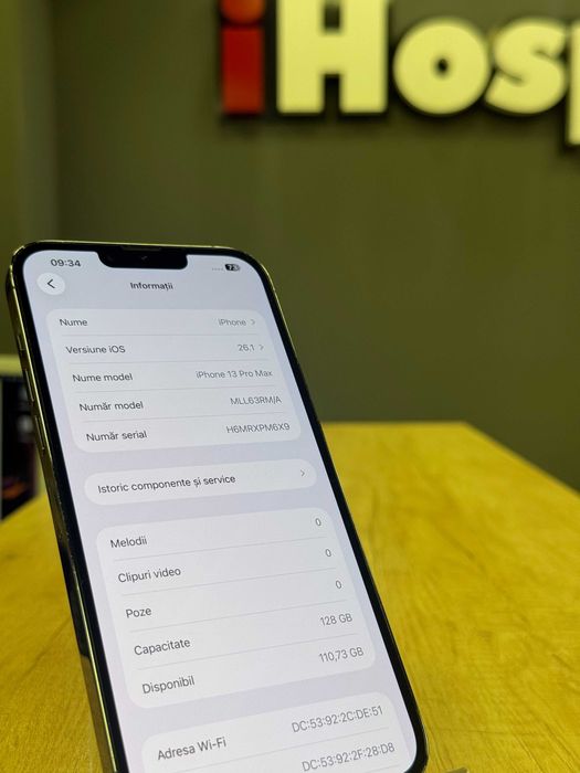 iPhone 13 Pro Max Graphite Negru 128GB, 90% Baterie #5031